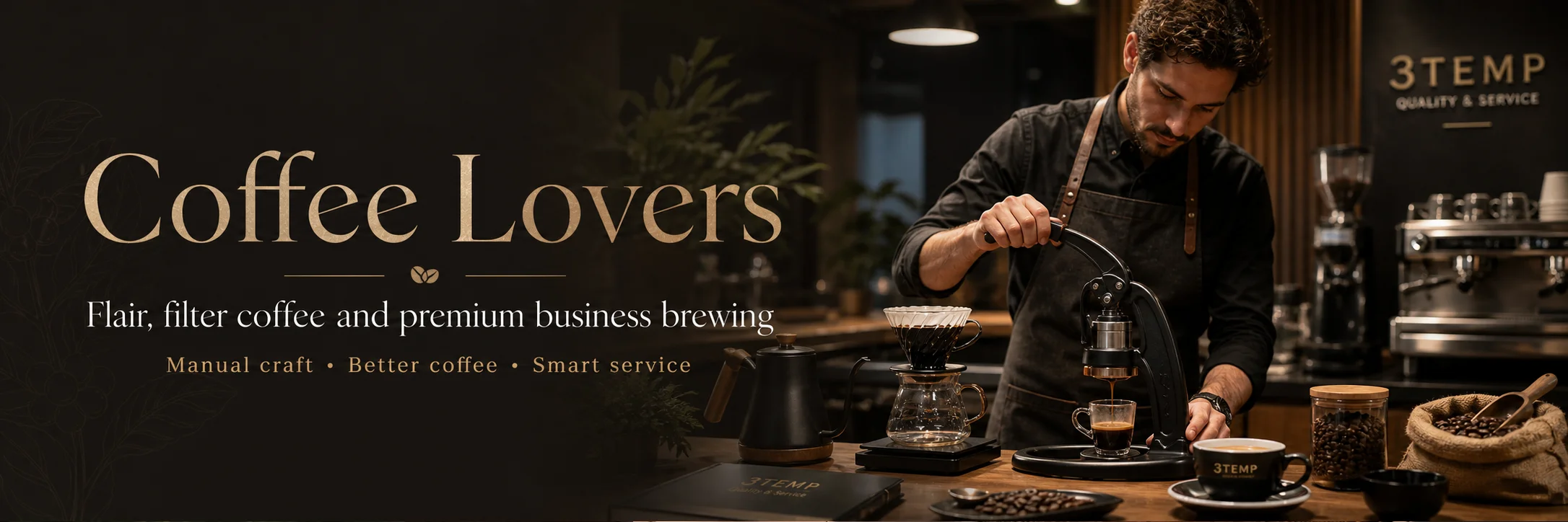 Coffee Lovers category with Flair manual espresso, filter coffee and premium brewing solutions on LIFEENERGY