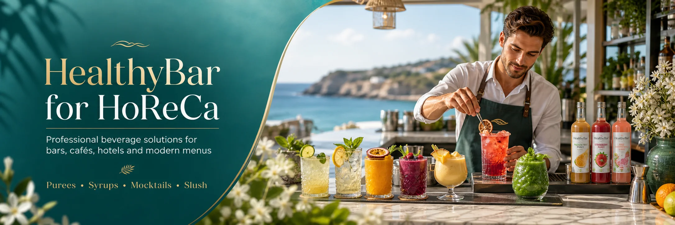 HealthyBar HoReCa business solutions for bars, cafés, hotels and modern beverage menus on LIFEENERGY