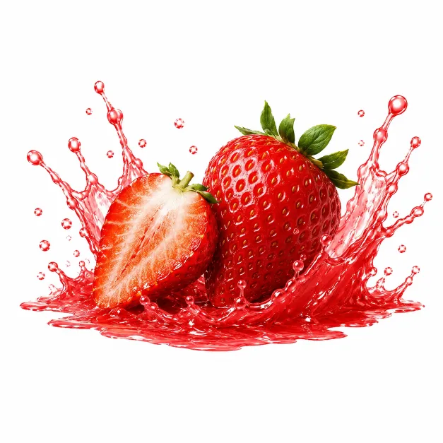 Strawberry juice concentrate splash