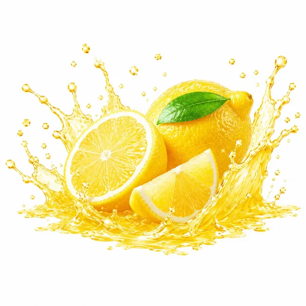 Lemon juice concentrate splash