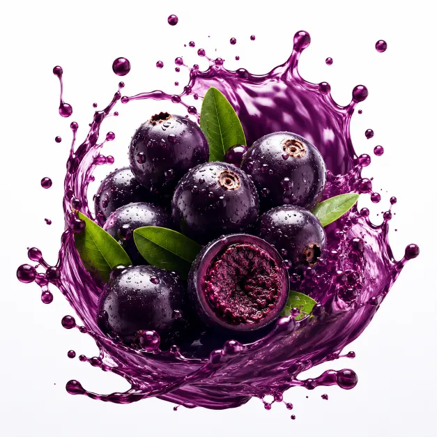 Açai juice concentrate splash