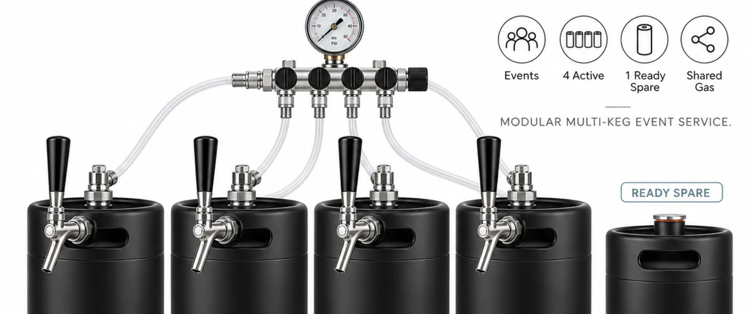 HealthyCool EVENT 4+1 professional event beverage setup