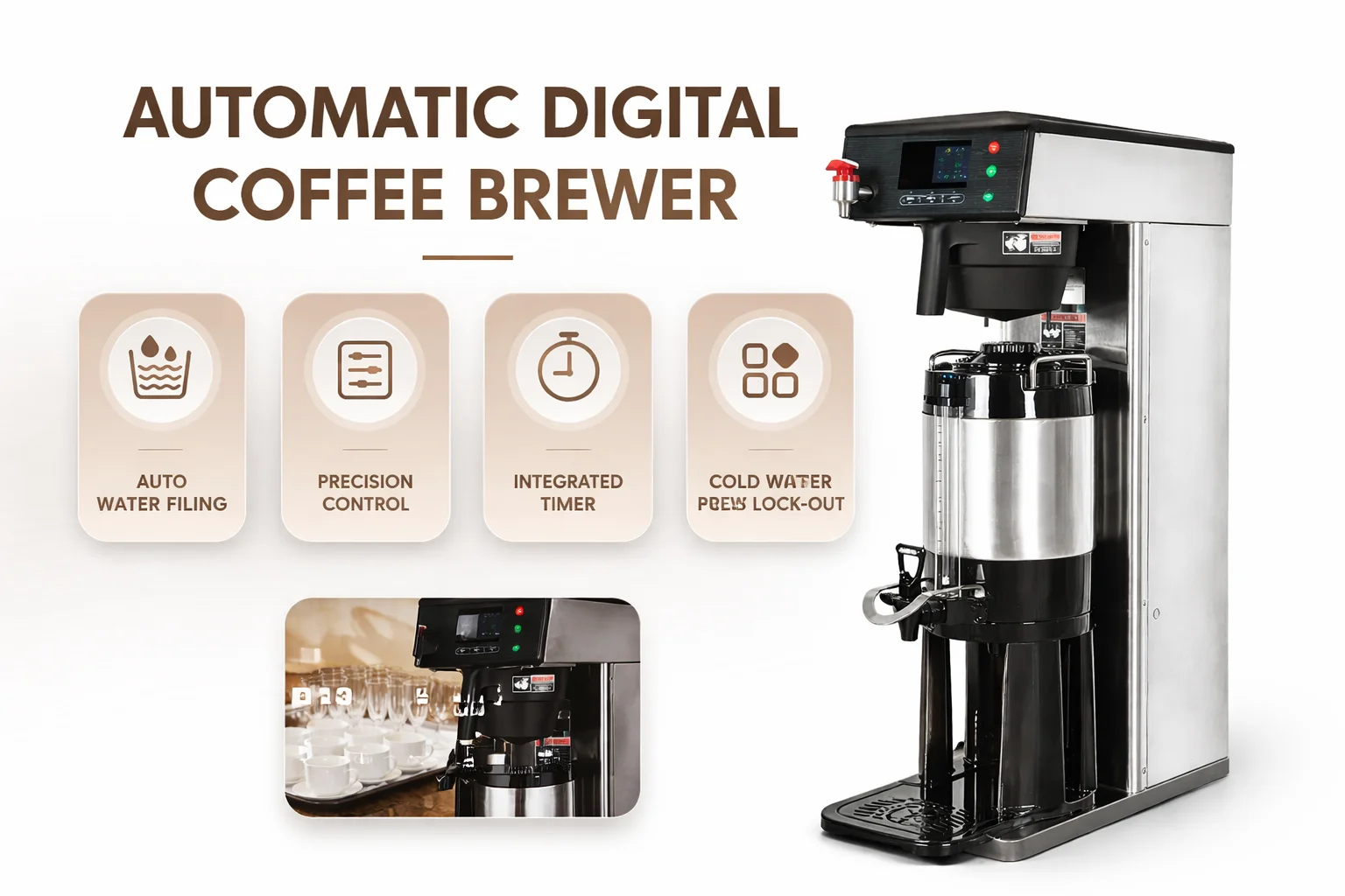 Automatic Digital Coffee Brewer 6 l