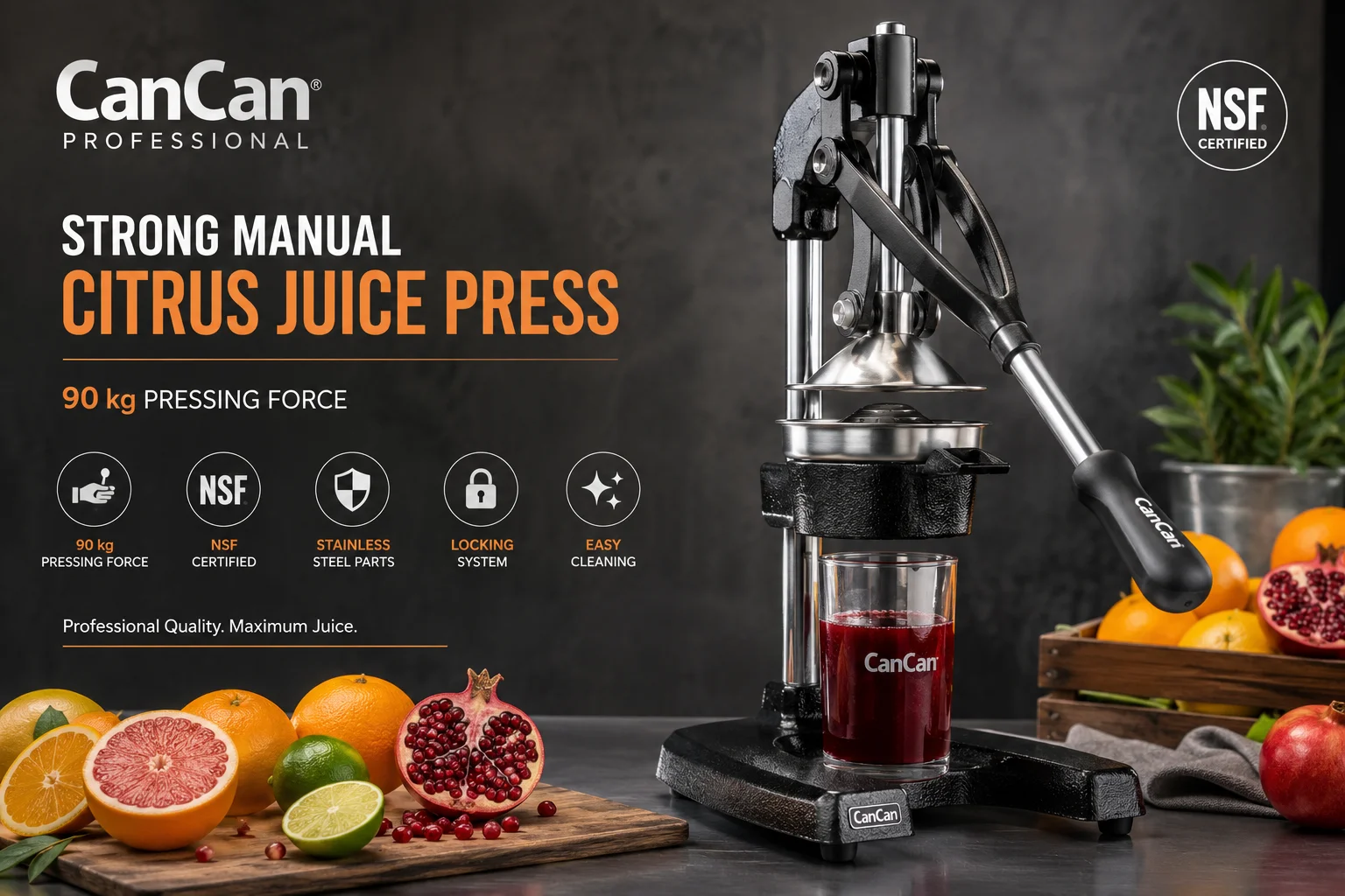 CanCan Professional pomegranate type manual fruit juicer