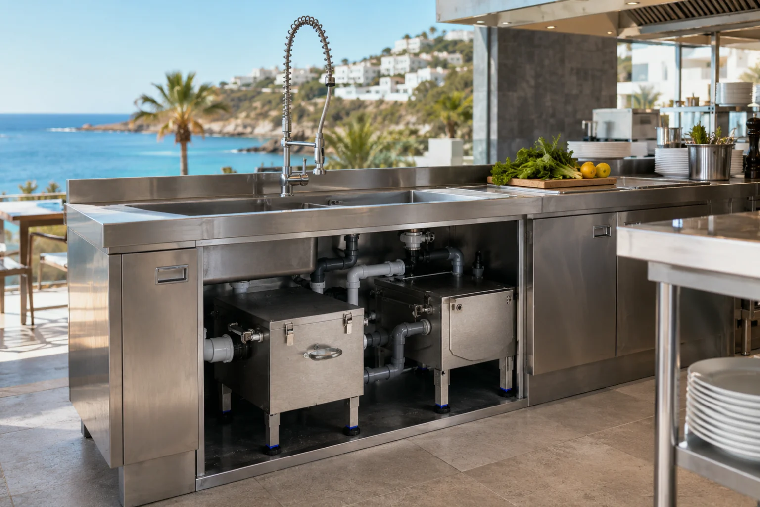 EPAS GreaseShield project configuration options for commercial kitchen wastewater grease and solids management